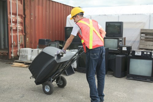 Professional furniture removal service in action